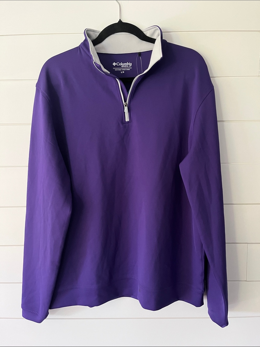 Columbia Men's Wickham Hills Purple Half-Zip Pullover